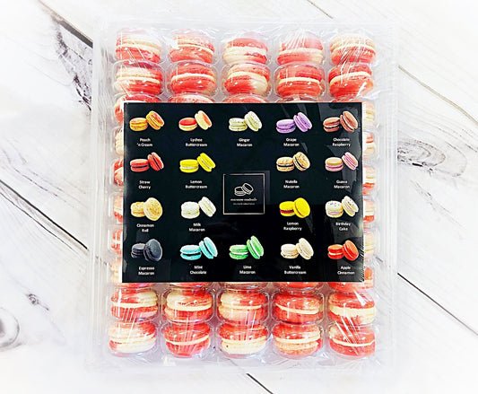 50 Pack Peppermint French Macaron Value Pack - Macaron Centrale