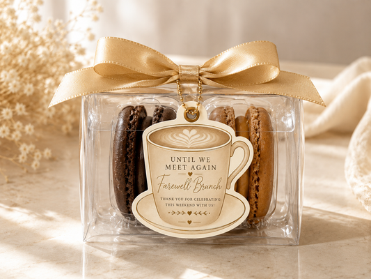 Until We Meet Again | Farewell Brunch Macaron Favors